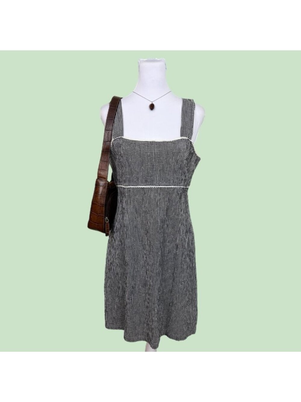 y2k gingham cottagecore dress